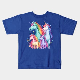 Fantasia Herd - Rainbow Unicorn Family Tee Kids T-Shirt